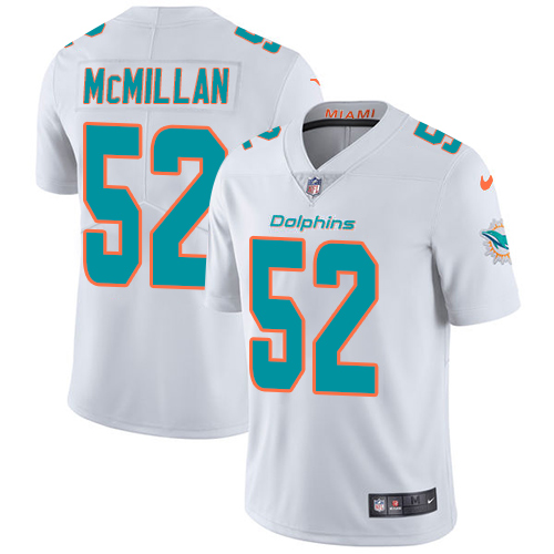 Nike Dolphins #52 Raekwon McMillan White Men's Stitched NFL Vapor Untouchable Limited Jersey - Click Image to Close